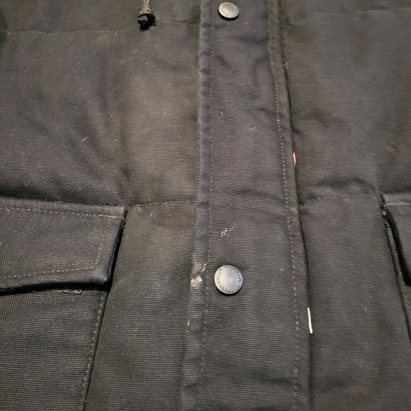 Tough Duck Men's 2XL Canvas Work Jacket – Black with Grey Cotton Sleeves D6 - Picture 5 of 14